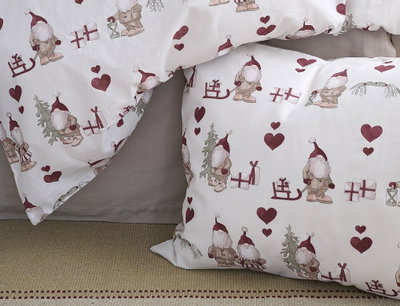 Julbestyr Bäddset Enkeltäcke 150x210 Borganäs of Sweden