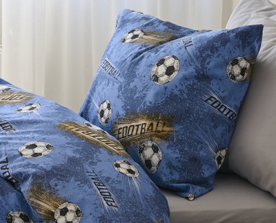 Fotboll Blå Bäddset Barn 150x210 Borganäs of Sweden