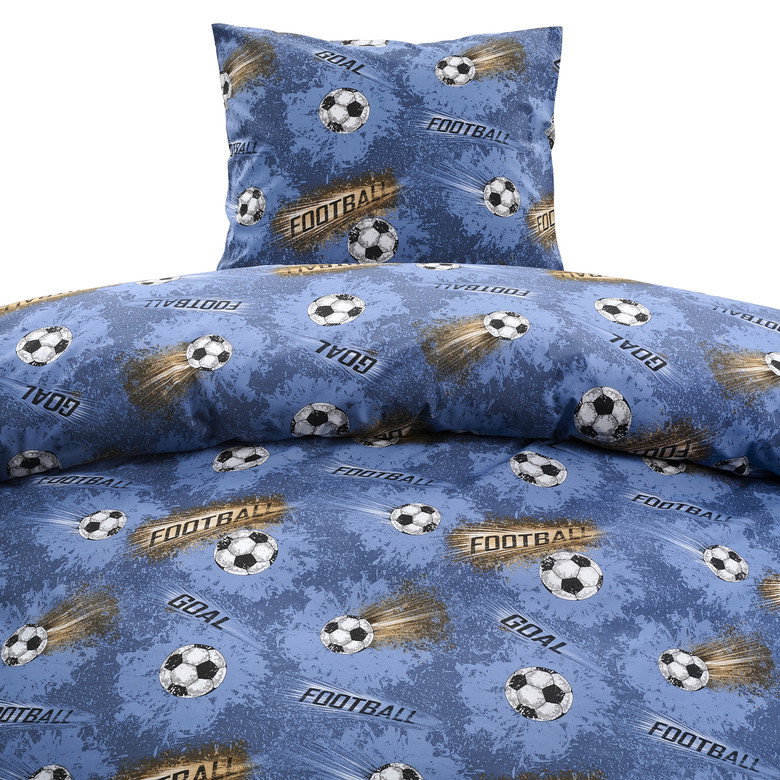Fotboll Blå Bäddset Barn 150x210 Borganäs of Sweden