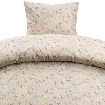 Maja blommigt bäddset 150x210 med örngott 50x60 från Borganäs of Sweden × Majblomman – produktbild