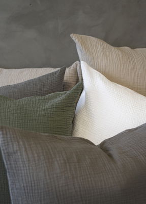 Enfärgat Vit Rolling Bäddset Dubbeltäcke 220x210 Borganäs of Sweden