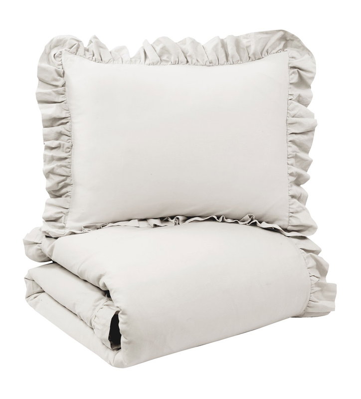 Romance Volang Vit Bäddset Enkeltäcke 150x210 Redlunds