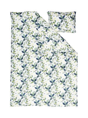 Stale Multi Blommigt Satin Bäddset Enkeltäcke 150x210 Kosta Linnewäfveri