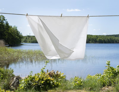 Lakan Vit Enkelsäng 150x250 Borganäs of Sweden