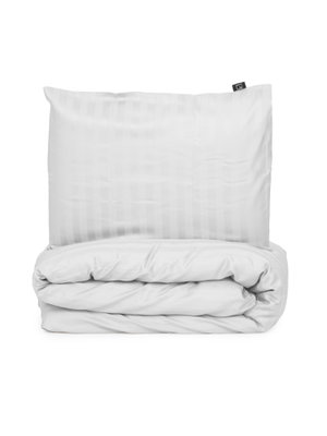 London Satin Vit Bäddset Enkeltäcke 150x210 Kosta Linnewäfveri