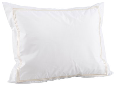 Örngott Egyptisk Bomull Vit/Roséguld Dubbelbård 50x60 Borganäs of Sweden