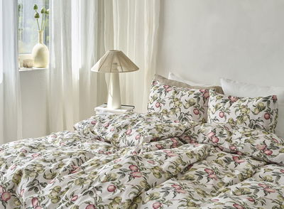 Äppellunden Multi Blommigt Bäddset Enkeltäcke 150x210 Borganäs of Sweden