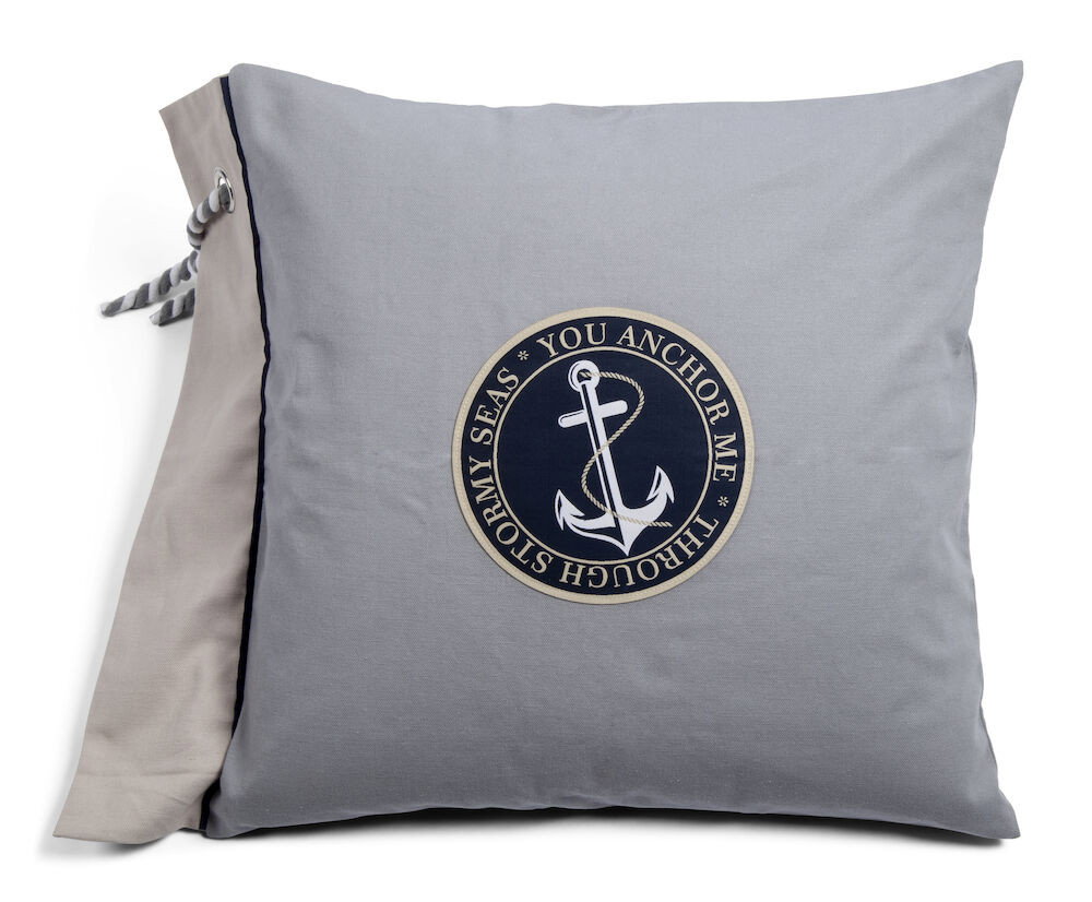 Anchor Grå Maritim Kuddfodral 50x50 Lord Nelson Victory