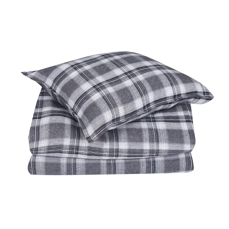 Örngott Arjeplog Flanell Rutigt Svart/Grå 50x60 Classic Textile Örngott Arjeplog Flanell Rutigt Svart/Grå 50x60 Classic Textile