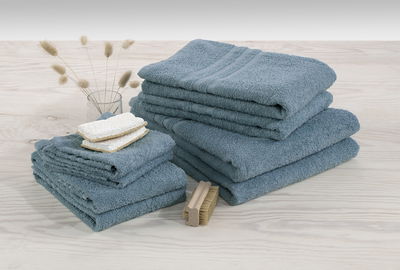 Basic Frotté Blå Badrumshandduk Borganäs of Sweden