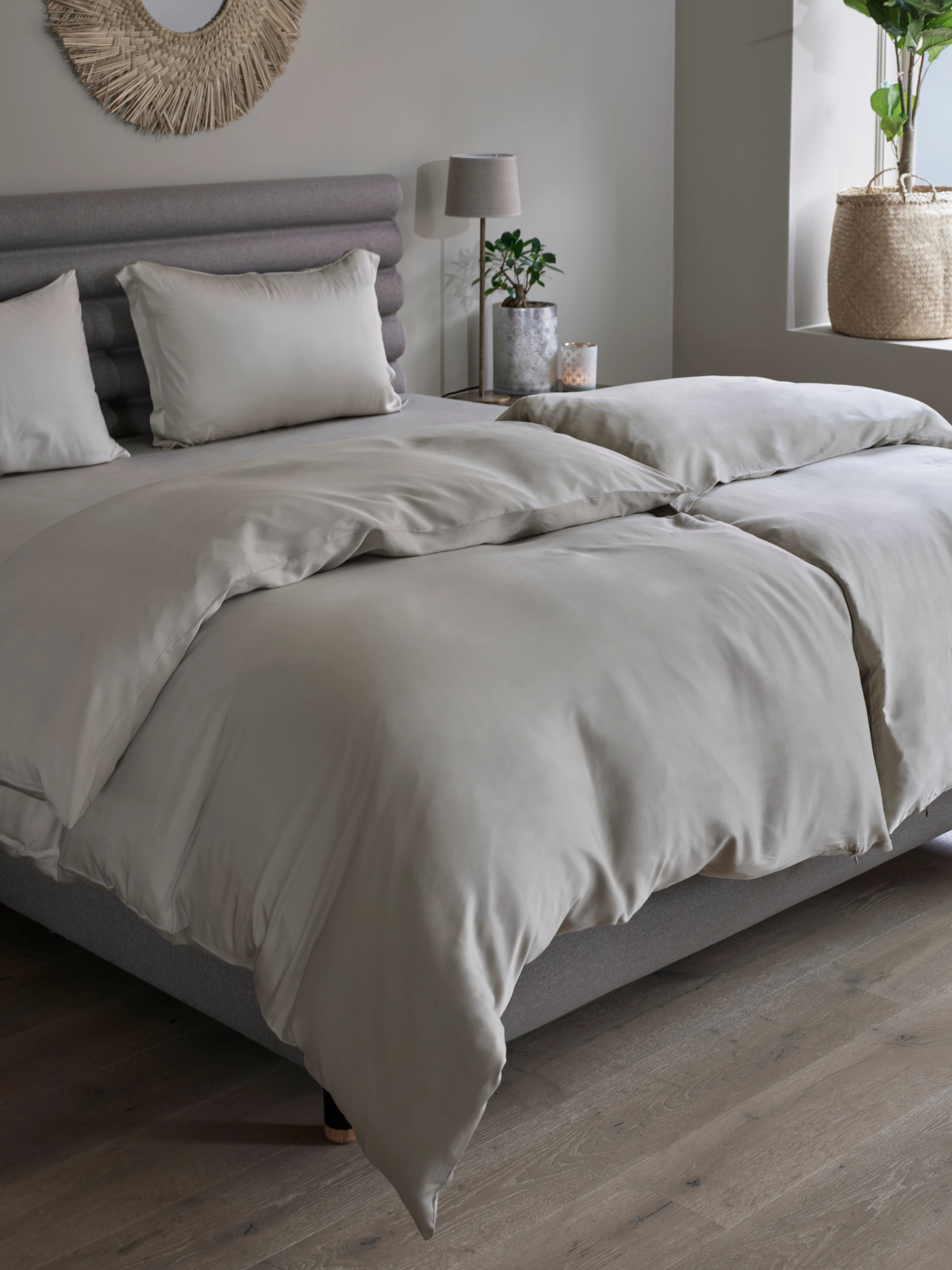 Bambu Påslakan Beige Enkeltäcke 150x210 Tempur