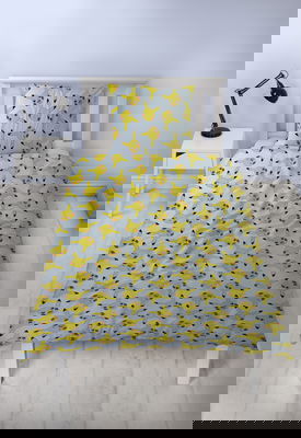 Pokemon Blå/Gul Barn Bäddset Enkeltäcke 150x210