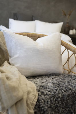 Enfärgat Vit Rolling Bäddset Enkeltäcke 150x210 Borganäs of Sweden