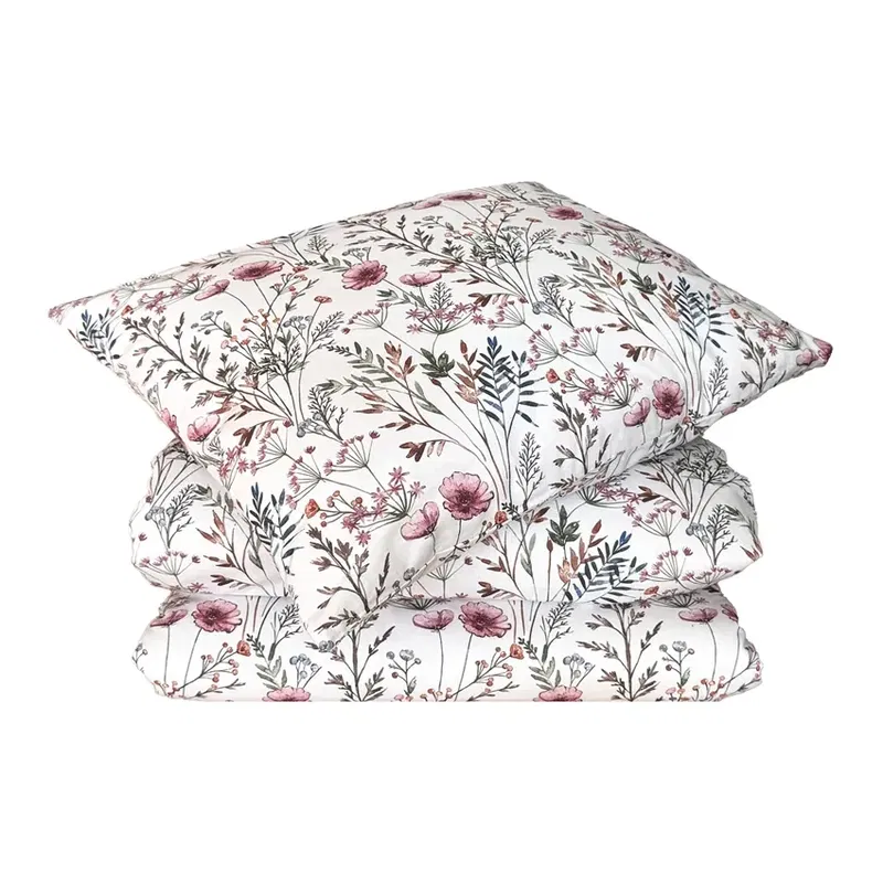 Lykke-li Rosa Blommigt Bäddset Enkeltäcke 150x210 Classic Textile
