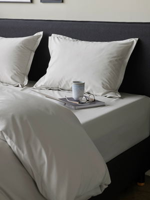 Egyptisk Bomull Percale Påslakan Dubbeltäcke Beige 225x220 Tempur