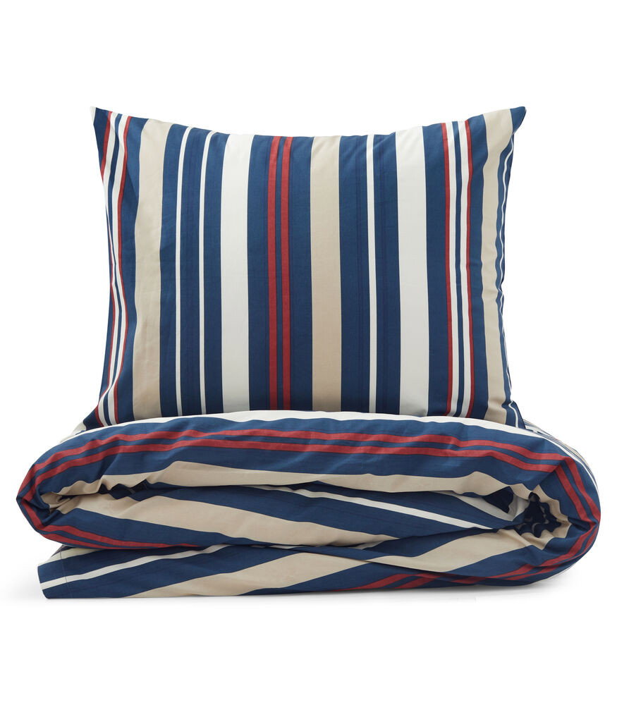 Vik Marinblå Percale Randigt Bäddset Enkeltäcke 150x210 Lord Nelson Victory