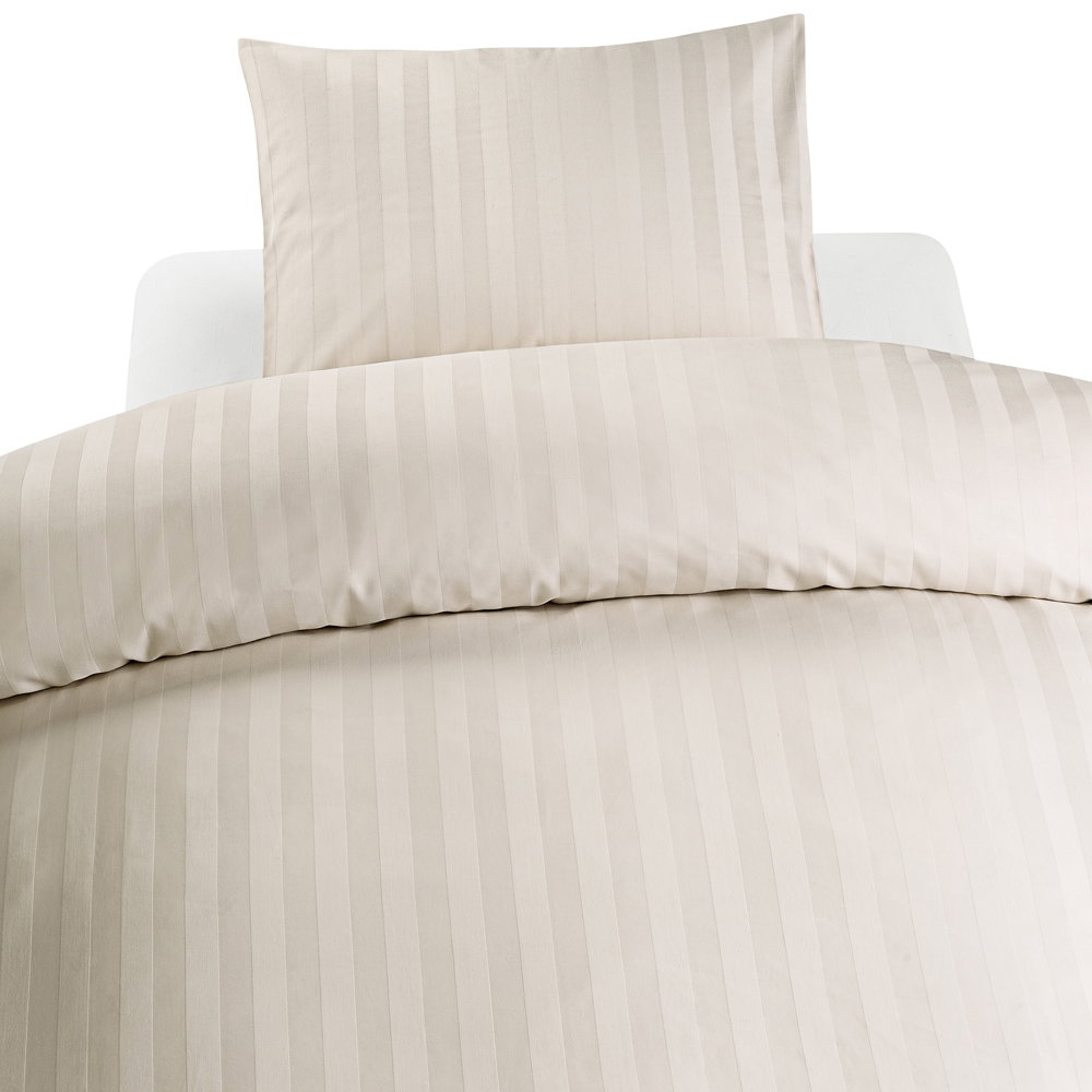Hotell Satin Champagne Bäddset Enkeltäcke 150x210 Borganäs of Sweden