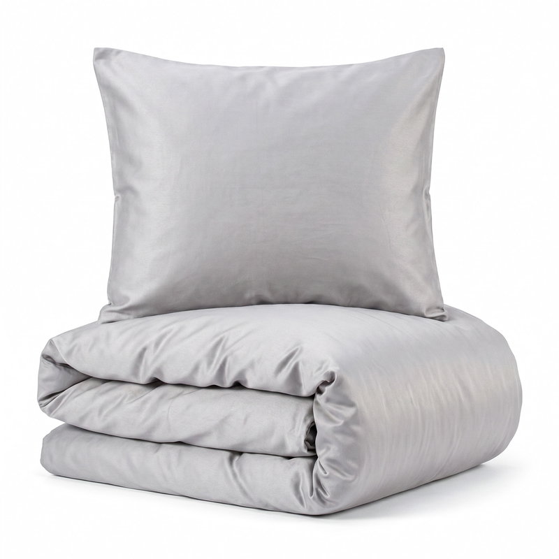Bambu Bäddset Grå Enkeltäcke 150x210 Björk®