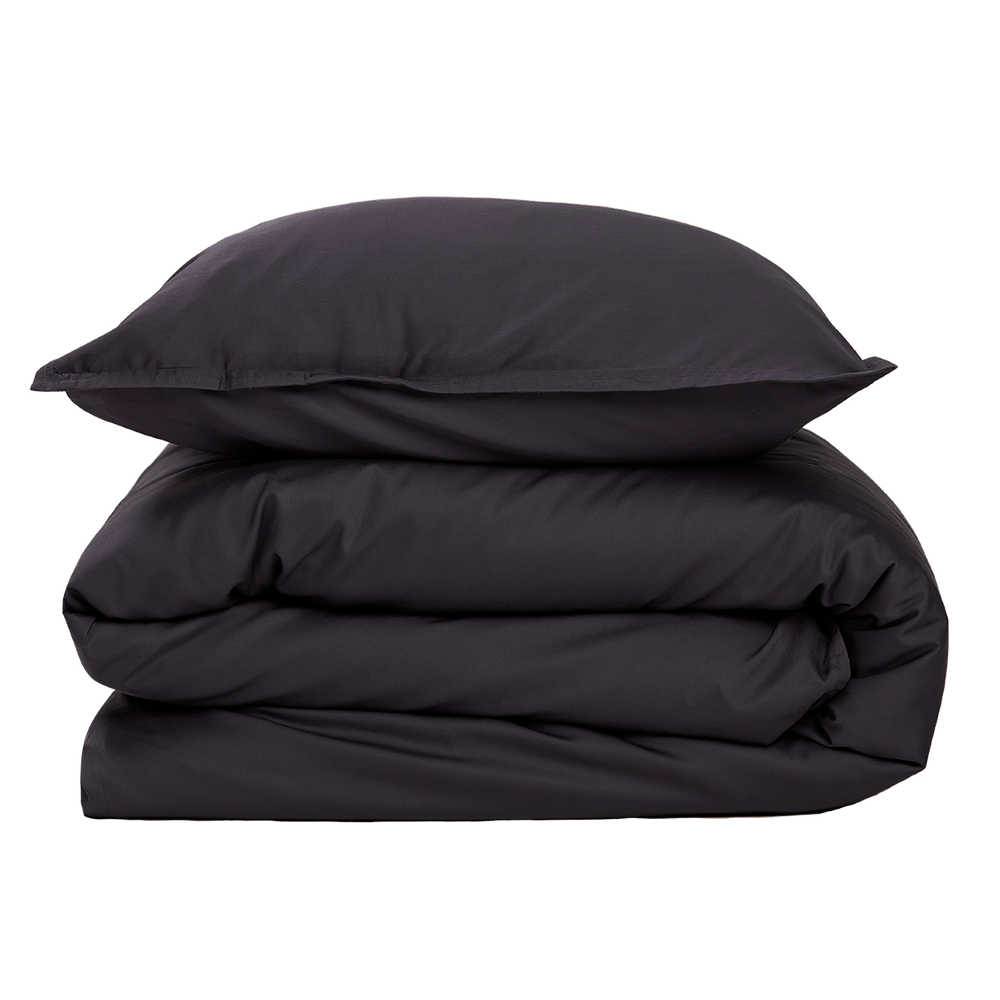 Bamboo Solid Grå Anthracite Påslakan 150x210 Gripsholm