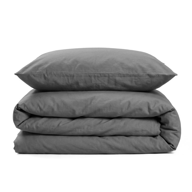 Bäddset Grå Dubbeltäcke 220x210 Björk®