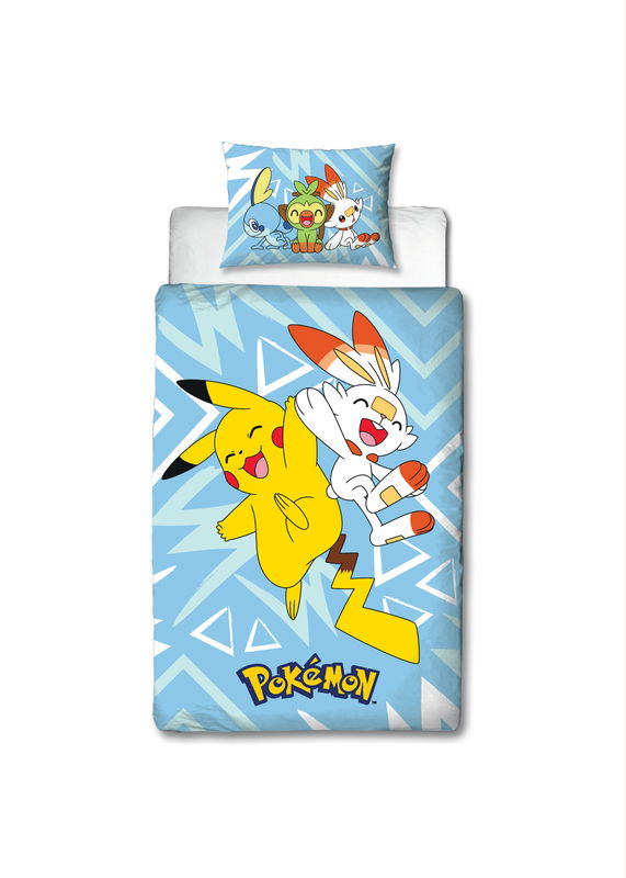 Pokemon Blå/Gul Barn Bäddset Enkeltäcke 150x210 PKNLESDS001_POK467_POKEMON_SNG_DUVET (3)