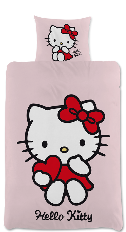 Hello Kitty Rosa Barn Bäddset Enkeltäcke 150x210