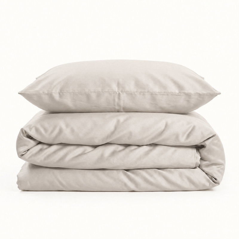 Satin Bäddset Beige Dubbeltäcke 220x210 Björk®