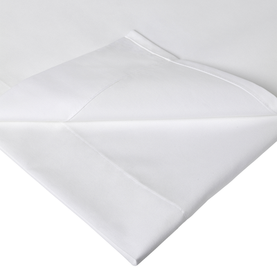 Underlakan Vit Egyptisk Bomull Percale Dubbelsäng 270x270 Tempur