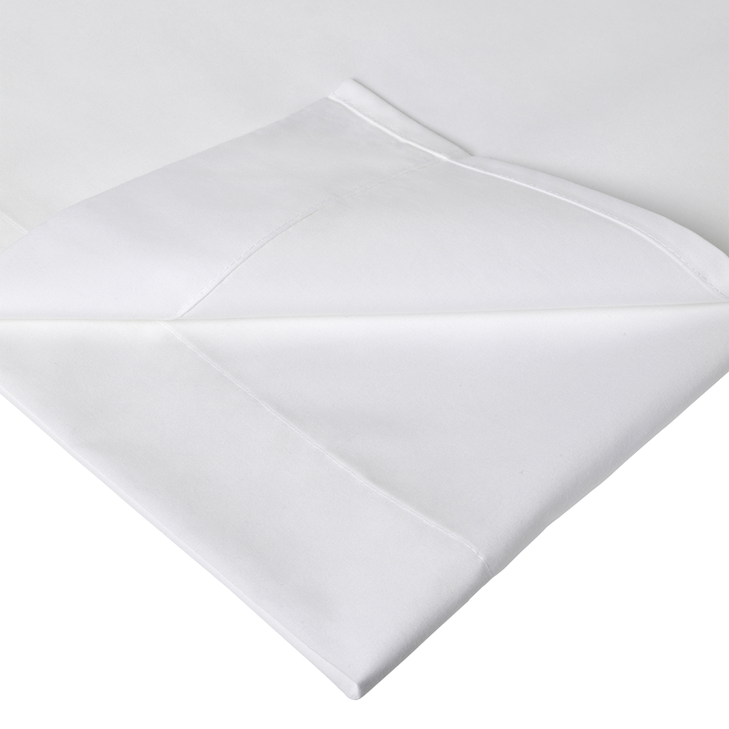 Underlakan Vit Egyptisk Bomull Percale Enkelsäng 180x270 Tempur