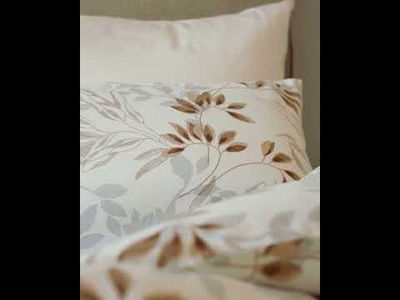 Nadja Elfenben Satin Blommigt Bäddset Dubbeltäcke 220x220 Höie