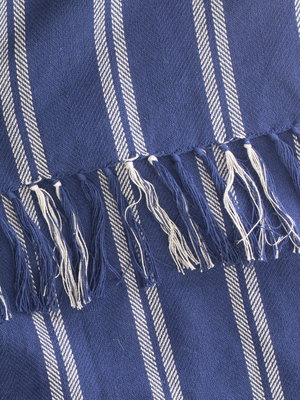 Pläd Vedhall Randig Marin 130x170 cm Lord Nelson