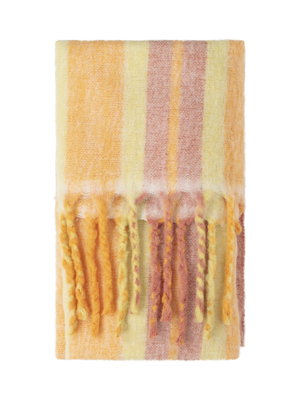 Pläd Vallvik Randig Orange 130x170 cm Kosta Linnewäfveri