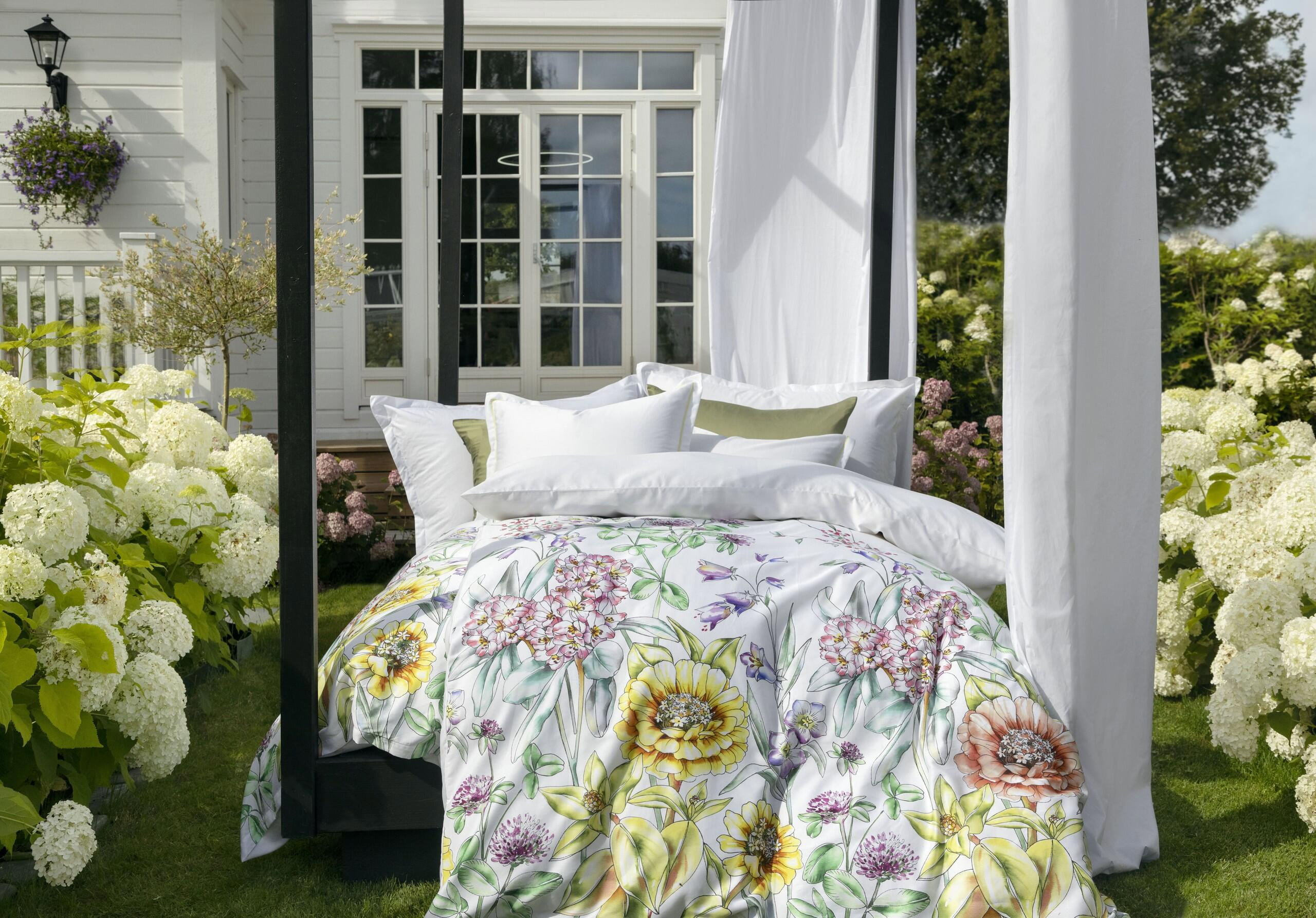 Sia Satin Blommor Multi Bäddset Dubbeltäcke 230x220 Turiform