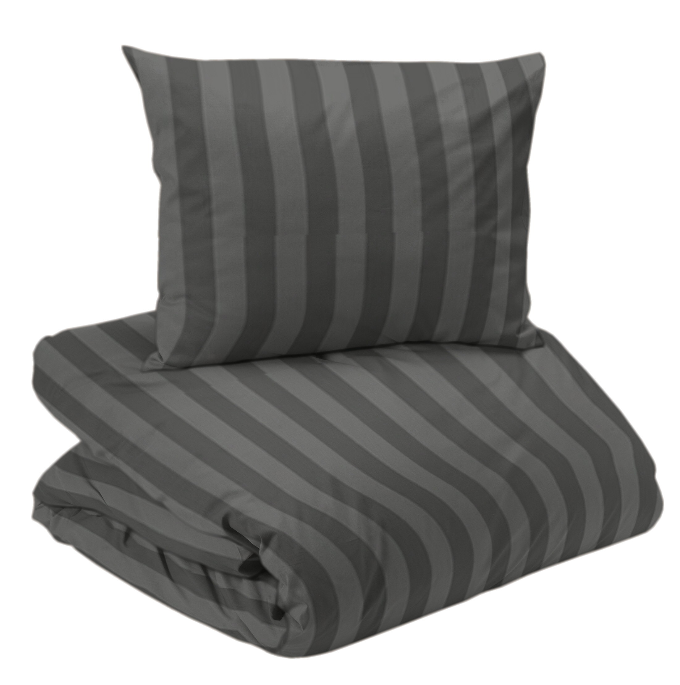 Hotell Mirage Bäddset Satin Mörkgrå Enkeltäcke 150x210 Redlunds