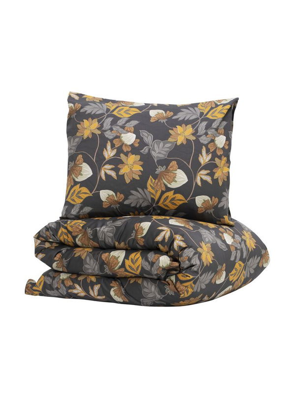 Bratteby Grafit Blommigt Satin Bäddset Enkeltäcke 150x210 Kosta Linnewäfveri Bratteby Grafit Blommigt Satin Bäddset Enkeltäcke 150x210 Kosta Linnewäfveri