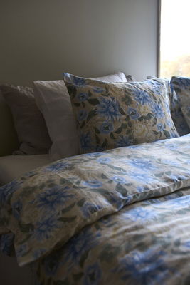 Bollungen Satin Beige Blommor Bäddset Dubbeltäcke 230x220 Kosta Linnewäfveri