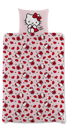 Hello Kitty Rosa Barn Bäddset Enkeltäcke 150x210