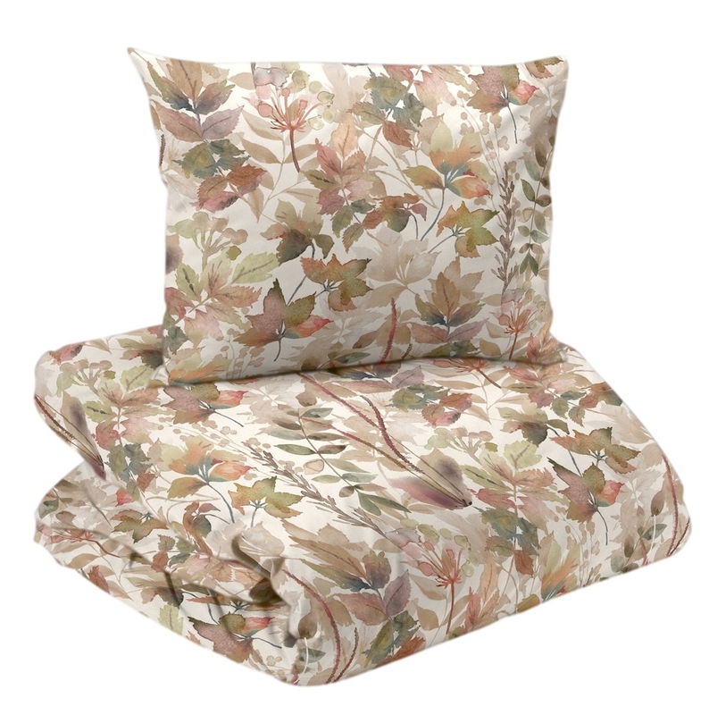 Palermo Satin Vinröd/Offwhite Bäddset Enkeltäcke 150x210 Redlunds