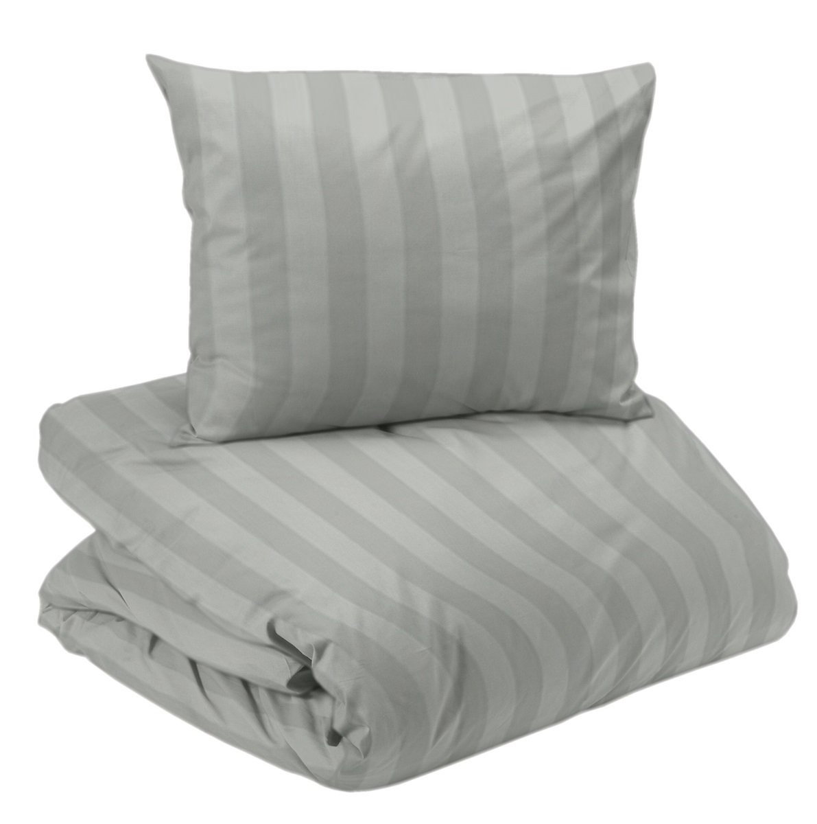 Hotell Mirage Bäddset Satin Ljusgrå Enkeltäcke 150x210 Redlunds