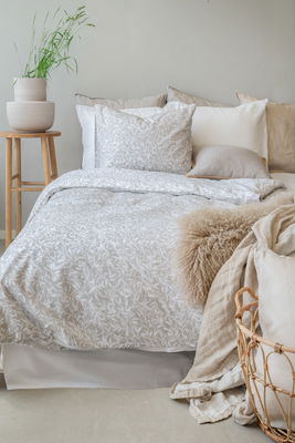 Garden Greige Bäddset Enkeltäcke 150x210 Borganäs of Sweden