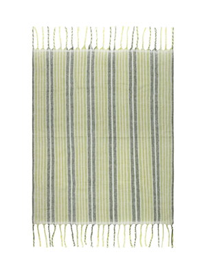Pläd Tanum Randig Grön 130x170 cm Kosta Linnewäfveri
