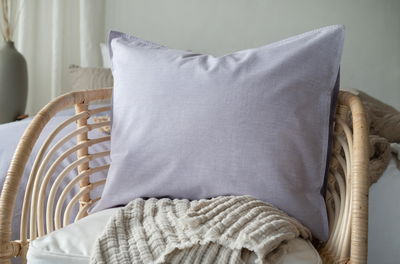 Enfärgat Lila Washed Bäddset Enkeltäcke 150x210 Borganäs of Sweden