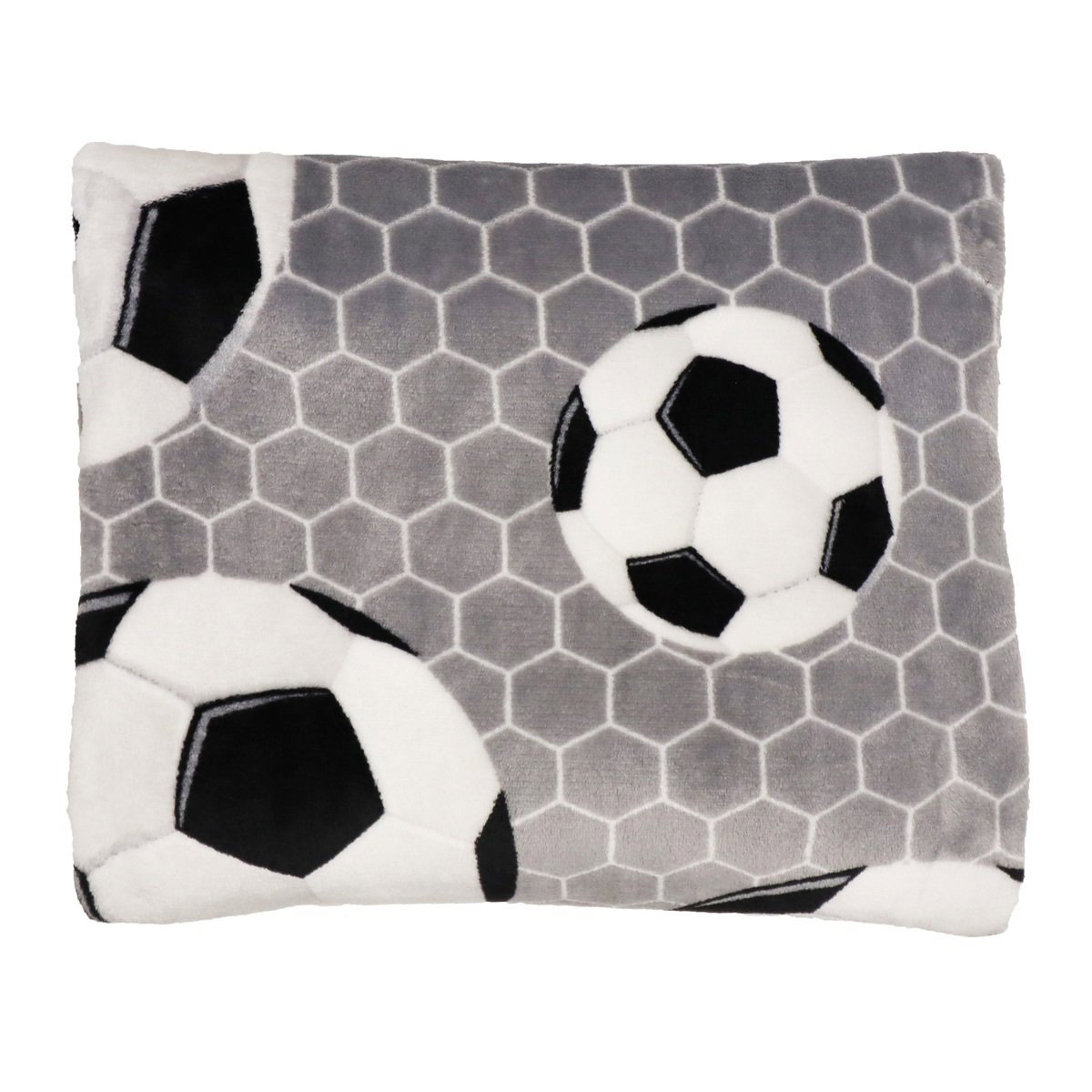 Fotboll Grå Pläd Barn 130x150 Redlunds