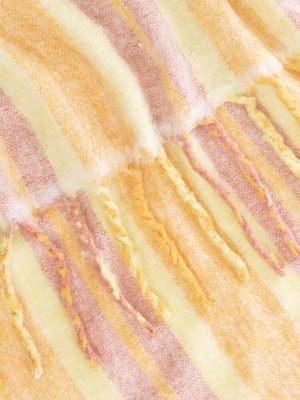 Pläd Vallvik Randig Orange 130x170 cm Kosta Linnewäfveri