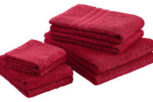 Basic Frotté Röd Badrumshandduk Borganäs of Sweden