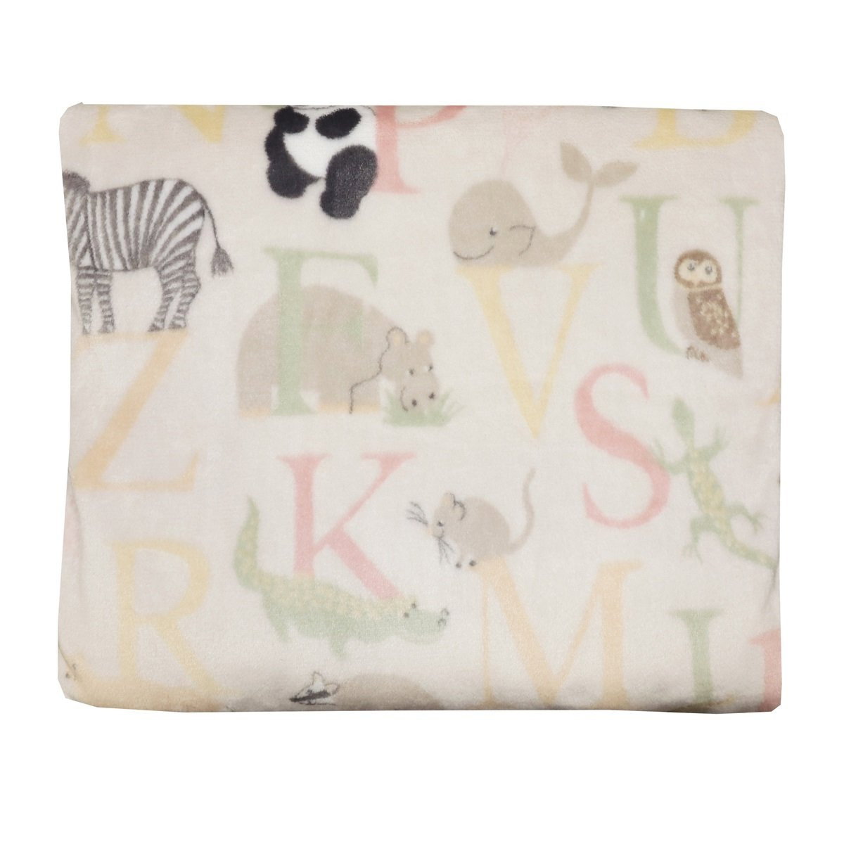 ABC Beige Pläd Söta Djur Barn 130x150 Redlunds