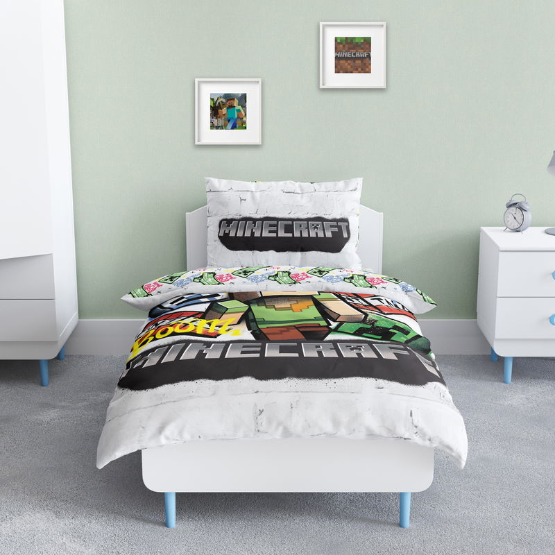 Minecraft Multi Barn Bäddset Enkeltäcke 150x210 MNC743_MINECRAFT__GAMER_SINGLE_PANEL_DUVET_EMEA_04