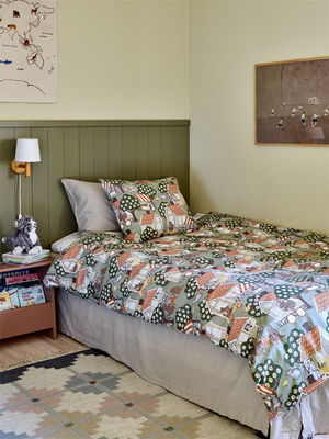 Åsgränd Grön Bäddset Enkeltäcke 150x210 Redlunds