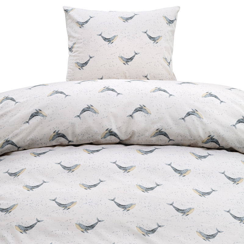 Valsång Blå Bäddset Enkeltäcke 150x210 Borganäs of Sweden