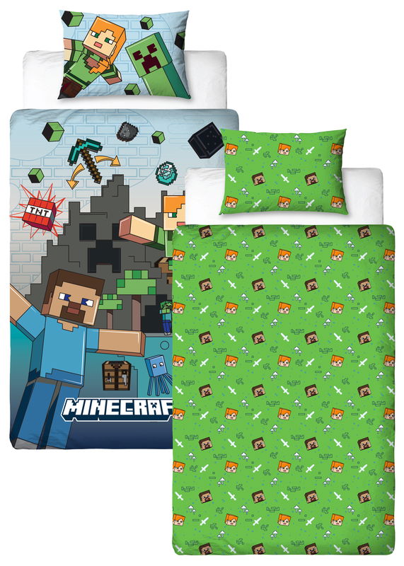 Minecraft Multi Barn Bäddset Enkeltäcke 150x210